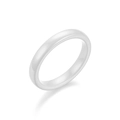 Elegant minimalist 3mm white ceramic dome polished band ring for couples jewelry collection - Size 5 / White