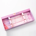 Set di 2 bastoncini in vetro rosa a zampa di gatto con glitter in confezione regalo - Set Zampa di Gatto con Diamante a Stella
