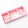 Pink cherry blossom glass stirring rods set of two in a themed gift box with window - Sakura Style (Clear Pink + Jade Pink)