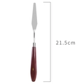 Stainless steel painting palette knife size 4 with red wooden handle and 21.5cm length - No. 4 Plastic Handle Palette Knife