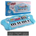 Blue 14-key electronic organ for children's music enlightenment with retail packaging - Model 1019-8 / Blue