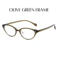 Montatura per occhiali TR90 cat-eye verde oliva anti-luce blu con rivetti - Montatura Verde Oliva