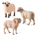 Set van 3 realistische schapenfiguren inclusief merino ram en zwartkopschapen voor kids - Set van 3 (Gemengde set)