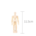 Artistic 11.5cm wooden mannequin figure with adjustable joints for drawing and sketching - 4.5 Inch Wooden Mannequin (11.5cm)