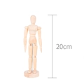 Artistic 20cm wooden mannequin with flexible joints for sketching and home decoration - 8 Inch Wooden Mannequin (20cm)