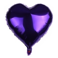 Single 18-inch heart-shaped purple foil balloon with a vibrant metallic finish - Purple