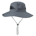 Cappello da sole grigio per esterno con rete traspirante e cinturino sottogola regolabile - Taglia unica / grigio scuro