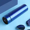 Smart LED temperature display vacuum flask in matte navy blue finish for business - 16oz / Matte English Blue / Smart Temp Display