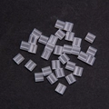 Translucent matte square TILA beads with double-hole design for DIY jewelry making - Frosted Transparent (Large)