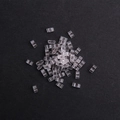 Clear transparent double-hole Tila beads for DIY jewelry making and glass bead crafts - Transparent (Medium)