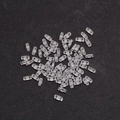 Transparent rectangle TILA beads with double holes for DIY jewelry making and crafts - 5x1.2x1.9mm / Transparent (Small)