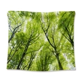 Arazzo da parete con foresta verde lussureggiante in tessuto leggero per decorazioni - Canopea della Foresta / 73X95CM (Spazzolato Transfrontaliero)