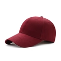 Classic burgundy cotton twill baseball cap with a six-panel structure and curved brim - Burgundy
