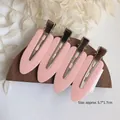 Set of 4 pink seamless hair clips, 5.7cm crease-free duckbill pins for styling - DS0533 Pink 4pcs Set