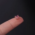 Minimalist pink heart arrow cartilage stud in rose gold stainless steel on fingertip - 1# Heart Openwork (Rose Gold)