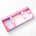 Pink and white glass cat claw stirring sticks in a decorative pink gift box - Plain Cat Claw Set