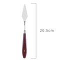 Size 3 stainless steel oil painting knife with 20.5cm wood handle for mixing pigments - No. 3 Plastic Handle Palette Knife