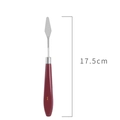 Stainless steel palette knife with a reddish-brown handle, size 1, total length 17.5cm - No. 1 Plastic Handle Palette Knife