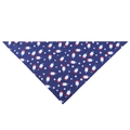 Detailed close-up of Independence Day pet bandana with American flag stars and popsicle prints - Ice Cream
