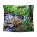 Forest waterfall digital print square cushion cover in bohemian polyester fabric - Forest Waterfall(GT110046) / 73X95CM/Brushed Fabric