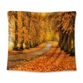 Autumn park landscape wall tapestry featuring golden leaves and forest trees for home decor - Autumn Park Path / 73X95CM (Cross-border Brushed)