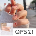 Pfirsichrosa Nagelaufkleber mit roten Herzen und Blumenverpackung, Modell QF521 - Pfirsichrotes Herz-Stil (QF521)