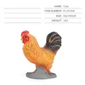 Realistic orange rooster figurine toy, hand-painted poultry model, 5x2.5x5cm size - Rooster