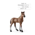 Realistic brown Lusitano colt animal model toy figurine, size 8X2X8CM for kids - Colt (PL127-112)