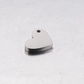 Pendente a forma di cuore in acciaio inossidabile lucido su superficie metallica riflettente - 8x10mm Cuore
