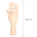 30cm wooden articulated hand model with flexible joints for sketching and jewelry display - 12 Inch Female Left Hand (30cm)
