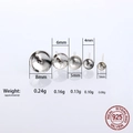 Spilli copriperla in argento sterling S925 in cinque misure da 3mm a 8mm per gioielli DIY - 6mm