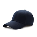 Classic navy blue cotton twill baseball cap in a minimalist six-panel structured design - Navy Blue