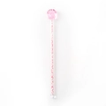 Pink star-shaped glass stirring rod with cute claw handle and glitter finish - Star Drill Cat Claw Long Single