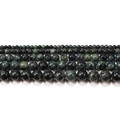 Grün und schwarz strukturierte Natursteinperlen in fünf verschiedenen DIY-Größen - 4mm (Ca. 92 Stk./Strang)