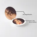 White LED makeup mirror with folding 10x magnification dual-sided magnifying glass - 10X Magnification / White