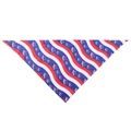 Detailed view of the wave stripes and white stars pattern on the American flag pet bandana - Large Stripes Stars 1