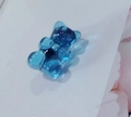 Japanese style academy cute blue transparent gummy bear pin accessory for backpacks - Sky Blue