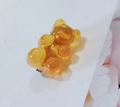Japanese style orange gummy bear brooch made of translucent resin for backpacks - Orange