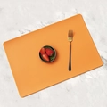 Tovaglietta rettangolare in ecopelle arancione con trama litchi per decorazione - Tovaglietta Rettangolare 45*30cm / Arancione