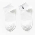 White cotton low cut socks with cute cat embroidery detail for casual daily wear - One Size / White - Full Body Cat