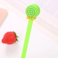 Penna gel creativa a lecca-lecca verde con fiocco giallo e punta in silicone morbido - Verde