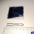 Pack of 6cm black metal U-shaped hair pins for bridal styling and secure buns - Regular U-shaped Pin / 5cm / Black