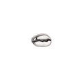 Silver metal coffee bean brooch pin with textured antique finish on a white background - Antique Pewter