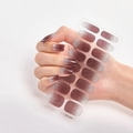 Brown to silver glitter gradient nail sticker CS-050 on hands with white background - Brown Silver Gradient Glitter (CS-050)