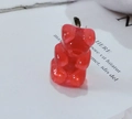 Roter Gummibärchen-Mini-Anstecker im japanischen Stil für Schulranzen und Zubehör - Rot