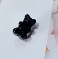 Pin de osito de goma negro de estilo japonés para mochilas y accesorios - Negro