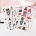 Winter clothing and accessories watercolor washi stickers in transparent matte finish - 7. Matching Guide