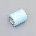 Creative light blue repositionable sticky note roll with a brown paper core base - Blue Refill