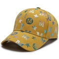 Ginger yellow baseball cap with 'M' print and colorful star embroidery detail - Adjustable / Yellow
