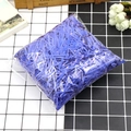 Sparkling blue shredded raffia paper filler for gift boxes in transparent plastic bag - 50g/Pack / PT05 Royal Blue Glitter